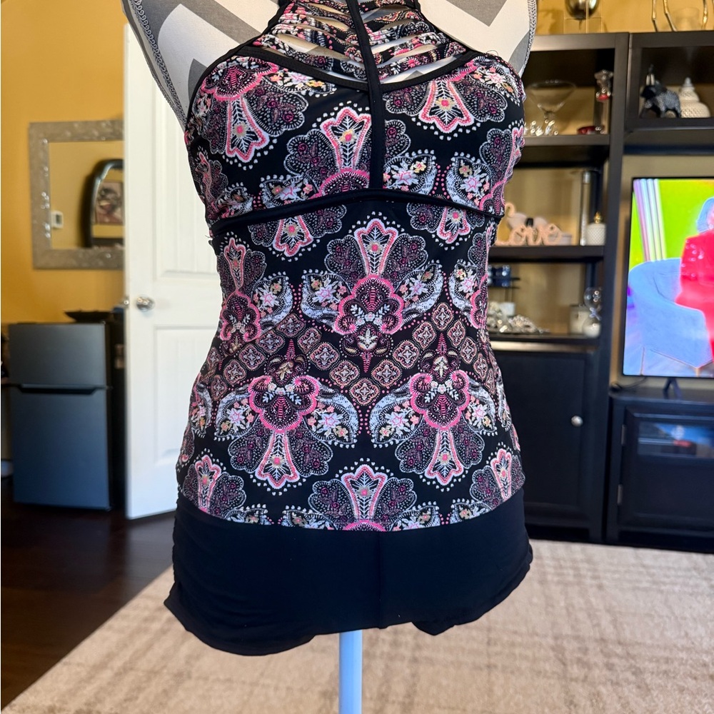 Arizona Jean Company Women’s Black and Pink Bikini - Picture 2 of 13